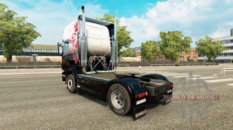 Skin King of The Road on the tractor Scania for Euro Truck Simulator 2