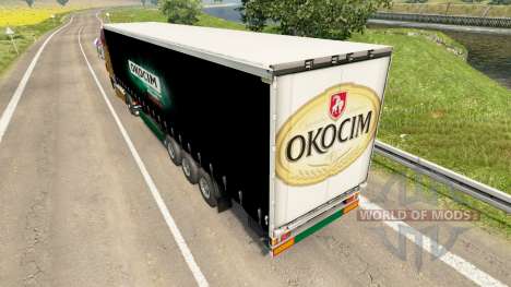 Skin Okocim on a curtain semi-trailer for Euro Truck Simulator 2