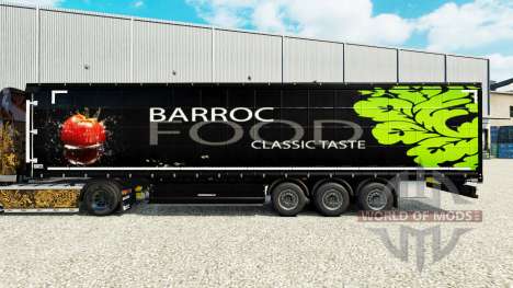 Skin Barroc Food on a curtain semi-trailer for Euro Truck Simulator 2
