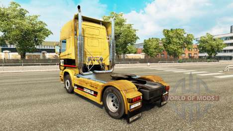 Skin dirty at Caterpillar tractor Scania for Euro Truck Simulator 2