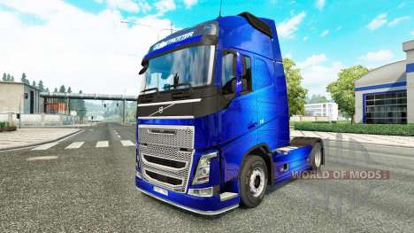 Fantastic Blue skin for Volvo truck for Euro Truck Simulator 2