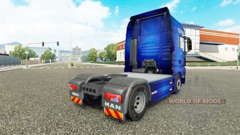 Skin Fantastic Blue tractor MAN for Euro Truck Simulator 2