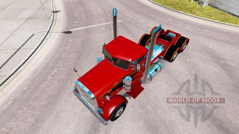 The Red and Black skin for the truck Peterbilt 3 for American Truck Simulator