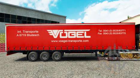 Skin Vogel on a curtain semi-trailer for Euro Truck Simulator 2