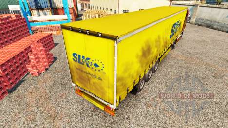 Skin SLK Kock GmbH on a curtain semi-trailer for Euro Truck Simulator 2