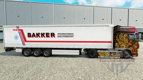 Skin Bakker on a curtain semi-trailer for Euro Truck Simulator 2