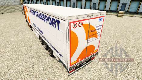 Skin Boom Transport on semi-trailer curtain for Euro Truck Simulator 2