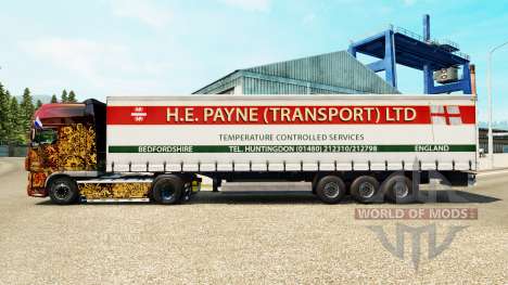 Skin H. E. Payne Transport on semi-trailer curta for Euro Truck Simulator 2
