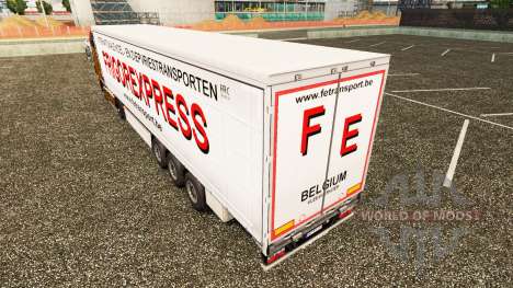 Skin Frigorexpress on a curtain semi-trailer for Euro Truck Simulator 2