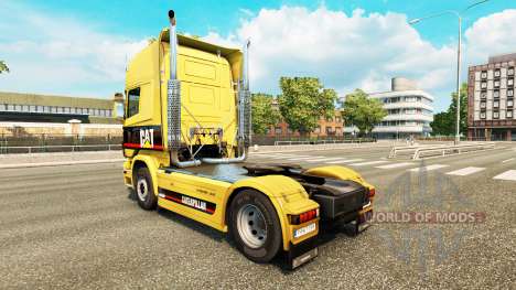 The skin of the Caterpillar tractor Scania for Euro Truck Simulator 2