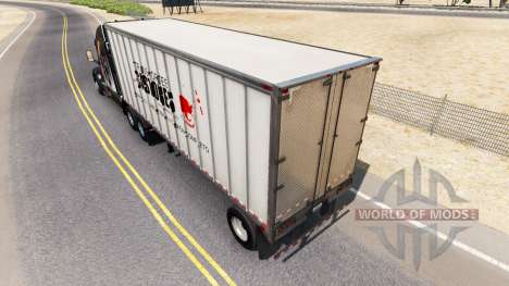 Skin Castores on the all-metal trailer for American Truck Simulator