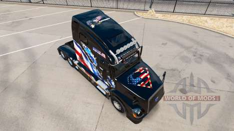 American Flag skin for Volvo truck VNL 670 for American Truck Simulator