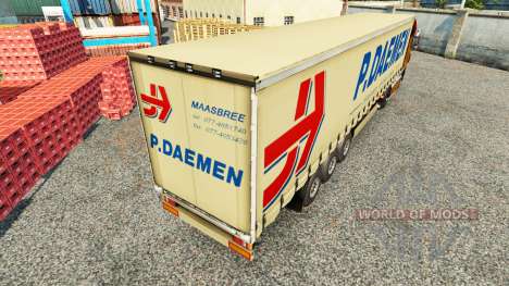 Skin P. Daemen on a curtain semi-trailer for Euro Truck Simulator 2