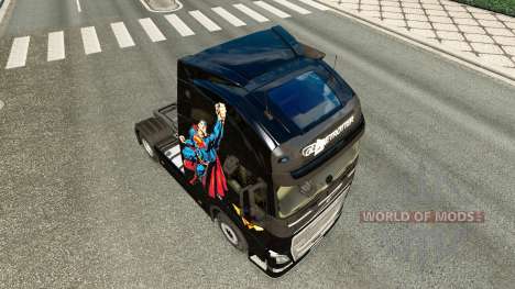 Superman skin for Volvo truck for Euro Truck Simulator 2