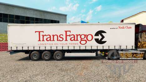 Skin Trans Fargo on a curtain semi-trailer for Euro Truck Simulator 2