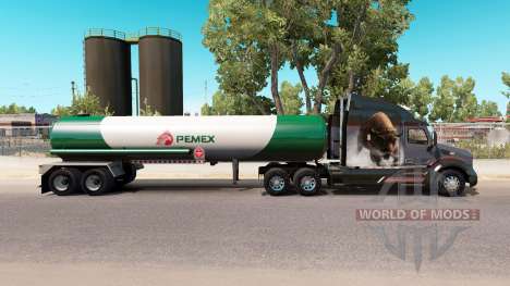 Skin v3 Pemex gas semi-tank for American Truck Simulator