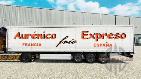 Skin Aurenico frio Expreso on a curtain semi-tra for Euro Truck Simulator 2