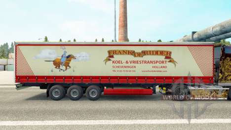 Skin Frank de Ridder on a curtain semi-trailer for Euro Truck Simulator 2