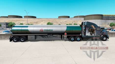 Skin v2 Pemex fuel semi-tank for American Truck Simulator