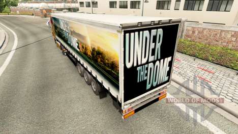 Skin of Under the Dome on the curtain semitraile for Euro Truck Simulator 2
