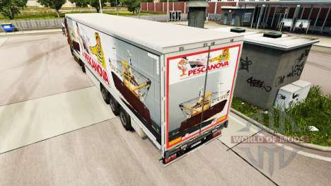 Skin Pescanova curtain semi-trailer for Euro Truck Simulator 2