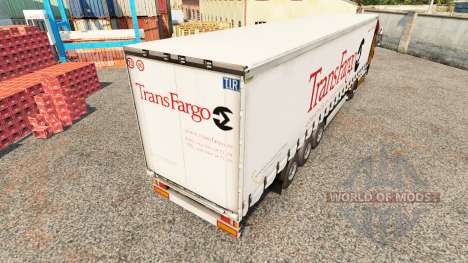 Skin Trans Fargo on a curtain semi-trailer for Euro Truck Simulator 2