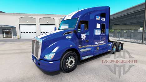 Skin Policia Federal on tractor Kenworth T680 for American Truck Simulator