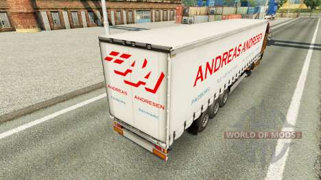 Skin Andreas Andresen on curtain semi-trailer for Euro Truck Simulator 2