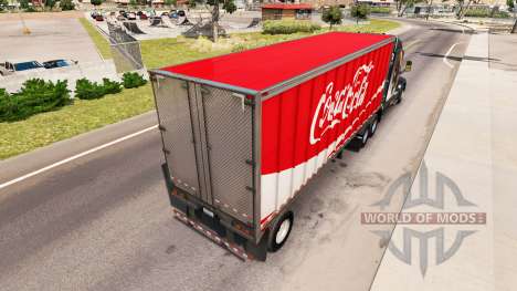 Skin Coca-Cola metal semi-trailer for American Truck Simulator