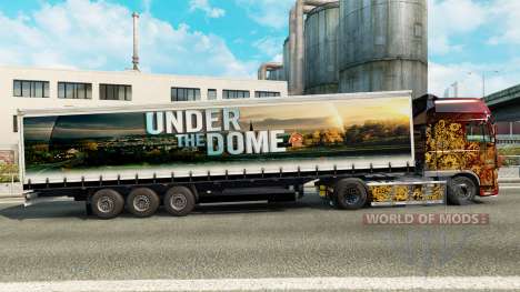 Skin of Under the Dome on the curtain semitraile for Euro Truck Simulator 2