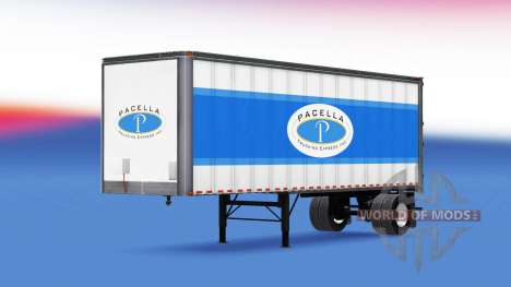 Skin Pacella Trucking Express semi-trailer for American Truck Simulator
