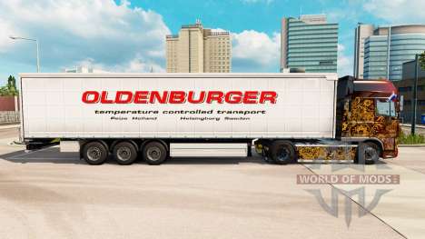 Skin Oldenburger curtain semi-trailer for Euro Truck Simulator 2