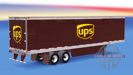 Skin UPS on refrigerated semi-trailer for American Truck Simulator