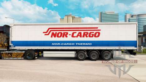Skin Nor-Cargo Thermo on a curtain semi-trailer for Euro Truck Simulator 2