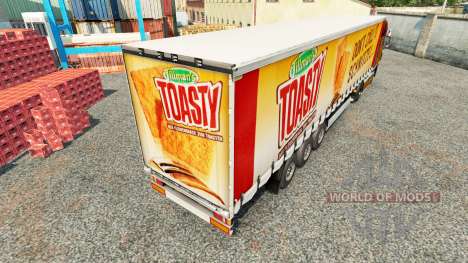 Skin Tillmans Toasty on a curtain semi-trailer for Euro Truck Simulator 2