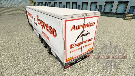 Skin Aurenico frio Expreso on a curtain semi-tra for Euro Truck Simulator 2