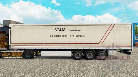 Skin STS curtain semi-trailer for Euro Truck Simulator 2