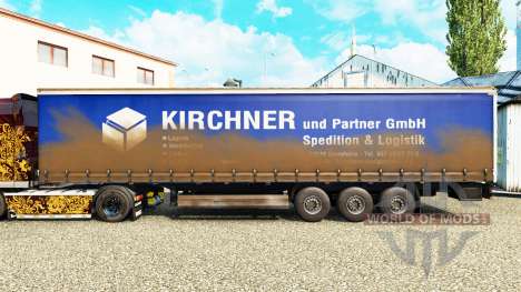Skin Kirchner on a curtain semi-trailer for Euro Truck Simulator 2