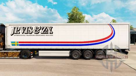 Skin Jp. Vis & Zn. on a curtain semi-trailer for Euro Truck Simulator 2