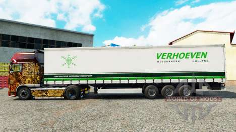 Skin Verhoeven on a curtain semi-trailer for Euro Truck Simulator 2