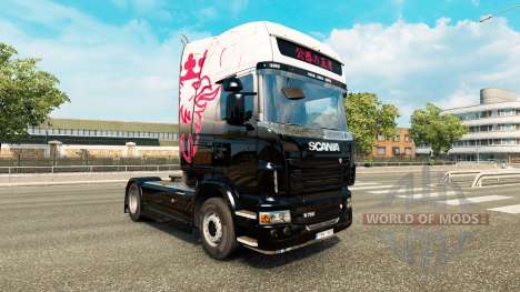 Skin King of The Road on the tractor Scania for Euro Truck Simulator 2