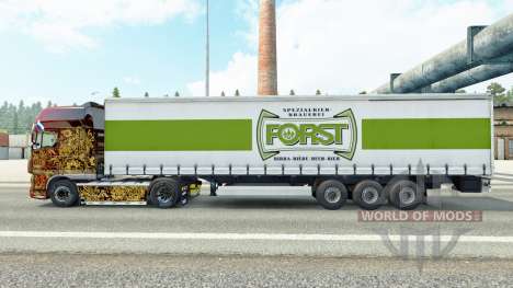 Skin Forst on a curtain semi-trailer for Euro Truck Simulator 2