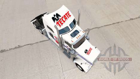 Skin on Tecate truck Kenworth W900 for American Truck Simulator