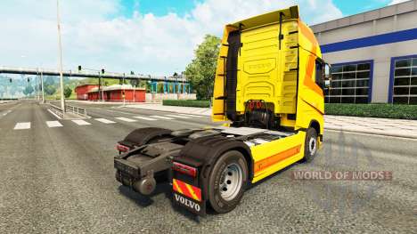 Yellow skin for Volvo truck for Euro Truck Simulator 2
