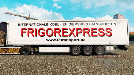 Skin Frigorexpress on a curtain semi-trailer for Euro Truck Simulator 2
