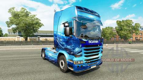 Light Blue skin for the truck Scania for Euro Truck Simulator 2