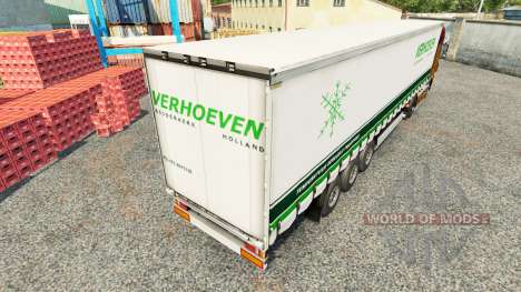 Skin Verhoeven on a curtain semi-trailer for Euro Truck Simulator 2