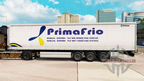 Skin Primafrio curtain semi-trailer for Euro Truck Simulator 2