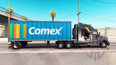 Skin Comex in an all-metal trailer for American Truck Simulator