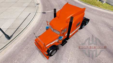 Скин Orange with White Stripes на Peterbilt 389 for American Truck Simulator